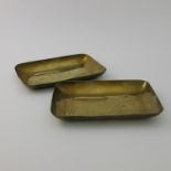 WMF, a pair of Jugendstil brass Zeppelin dishes