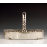 WMF, a Jugendstil silver plated and glass basket