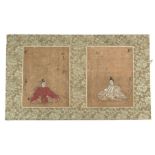 A pair of 18th/19th century Korean paintings of dignitaries