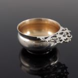 An Edwardian silver miniature porringer, Wakely and Wheeler, London 1906