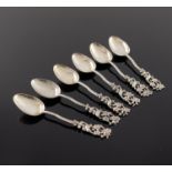A set of six Chinese export silver teaspoons, circa 1900
