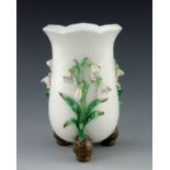 Christopher Dresser for Minton, a relief moulded porcelain vase