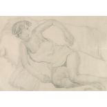 Sir Jacob Epstein (British, 1880-1959), Sunita reclining, signed l.r., pencil, 38 by 55cm, framed.