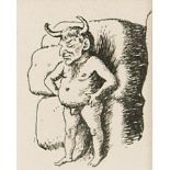Norman Neasom R.W.S. R.B.S.A. S.A.S. (British, 1915-2010), The Little Devil, pen and ink, 6.5 by