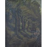 Anton Lock (British, 1893-1970), Forest, signed verso, oil on canvas, 45 by 34cm, framed. Note: