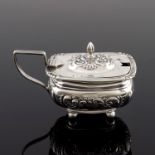 A Victorian silver mustard pot, Pinder Brothers, Sheffield 1898