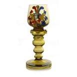 Theresienthal, a Bohemian enamelled armorial glass roemer