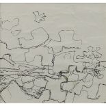 Victor Pasmore (British, 1908-1998), clouds and waves, signed with initials l.r., pen and ink, 15.