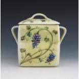 William Moorcroft for James MacIntyre, an unrecorded Grape Lustre biscuit barrel