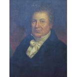 British School, early 19th Century, portrait of George Boswall, bust length, wearing a white stock