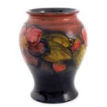 Walter Moorcroft, a Flambe Clematis vase