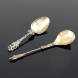Two 19th century historical revival Dutch silver gilt Apostle spoons