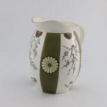 Christopher Dresser for Minton, an Aesthetic Movement Avon water ewer, 1881, barrel form,