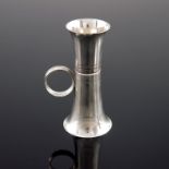 An Elizabeth II silver spirit measure or jigger, W I Broadway and Co., Birmingham 1992