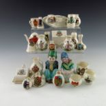 A collection of Birks and Rawlings Savoy China and Kiang Si parian and crested ware, including Dutch