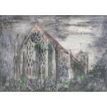 John Piper (British, 1903-1992), Dorchester Abbey, Dorchester Abbey Restoration Appeal label