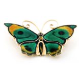 A David Andersen silver and enamelled butterfly brooch