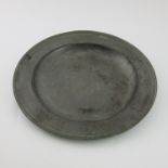 A 17th Century pewter triple reeded charger by Richard Webb of London, worked 1685-1701, clear