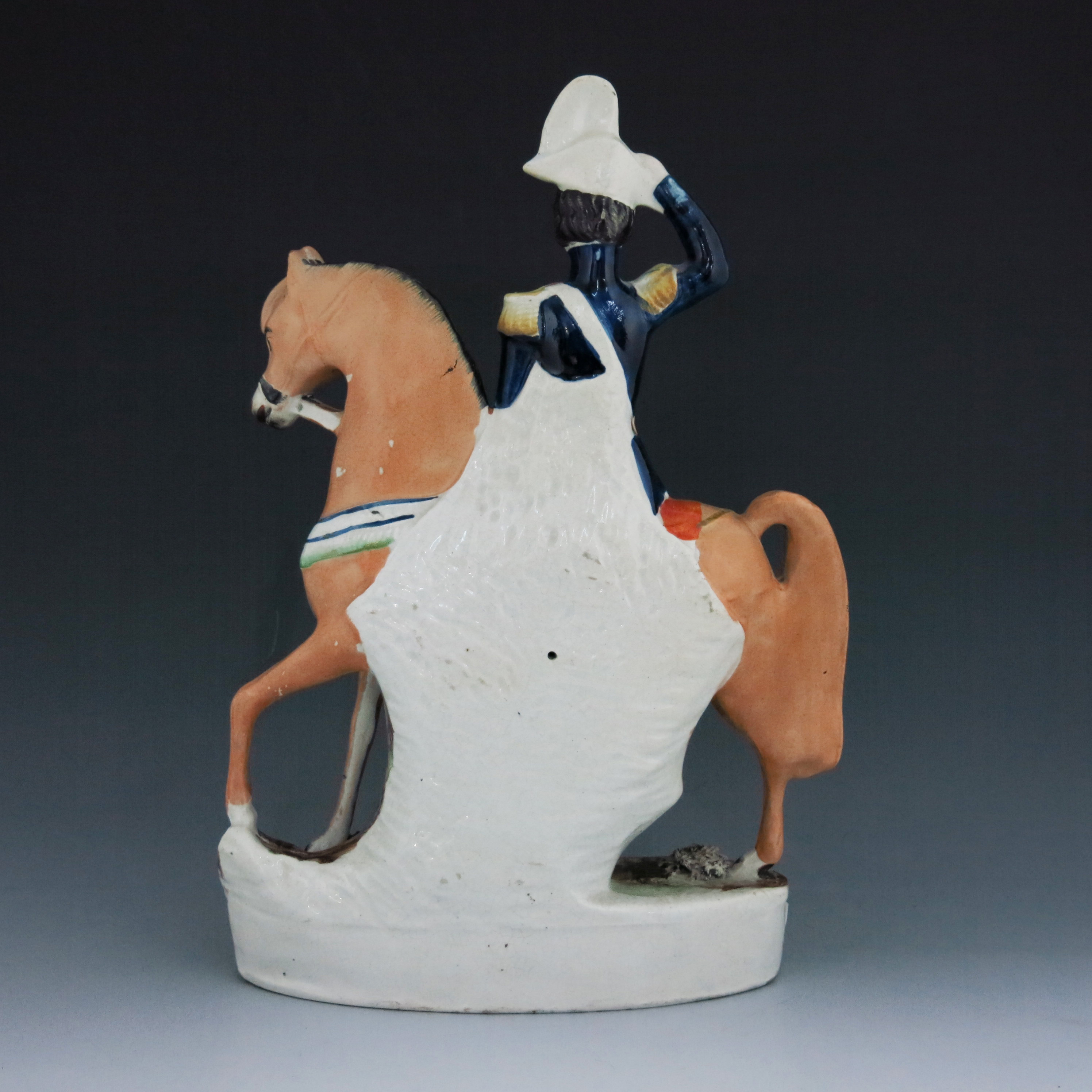 A pair of Staffordshire equestrian figures of Prince Frederick William of Prussia, and Victoria, Pri - Image 3 of 7