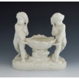 A Minton parian figural dish