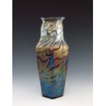 Otto Thamm for Fritz Heckert, a large Changeant iridescent glass vase