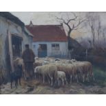 Emile Charlier (Belgian, 1862-?), Home at Last, signed l.r., titled on label verso, oil on canvas,