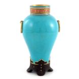 Christopher Dresser for Minton, an Aesthetic Movement twin handled Chinoiserie vase