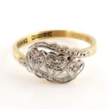 An 18ct gold diamond set ring