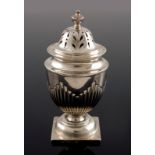 A Victorian silver caster, Barnet Henry Joseph, Birmingham 1887