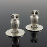 A pair of George V novelty silver menu holders, Sampson Mordan, London 1932