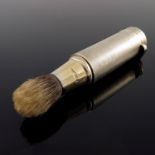 A George V silver gilt travelling shaving brush, Finnigans Ltd., London 1919