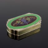 A Secessionist silver gilt and enamelled box, probably Austrian circa 1920