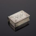 A George III novelty silver patch box, Thomas Willmore, Birmingham 1803