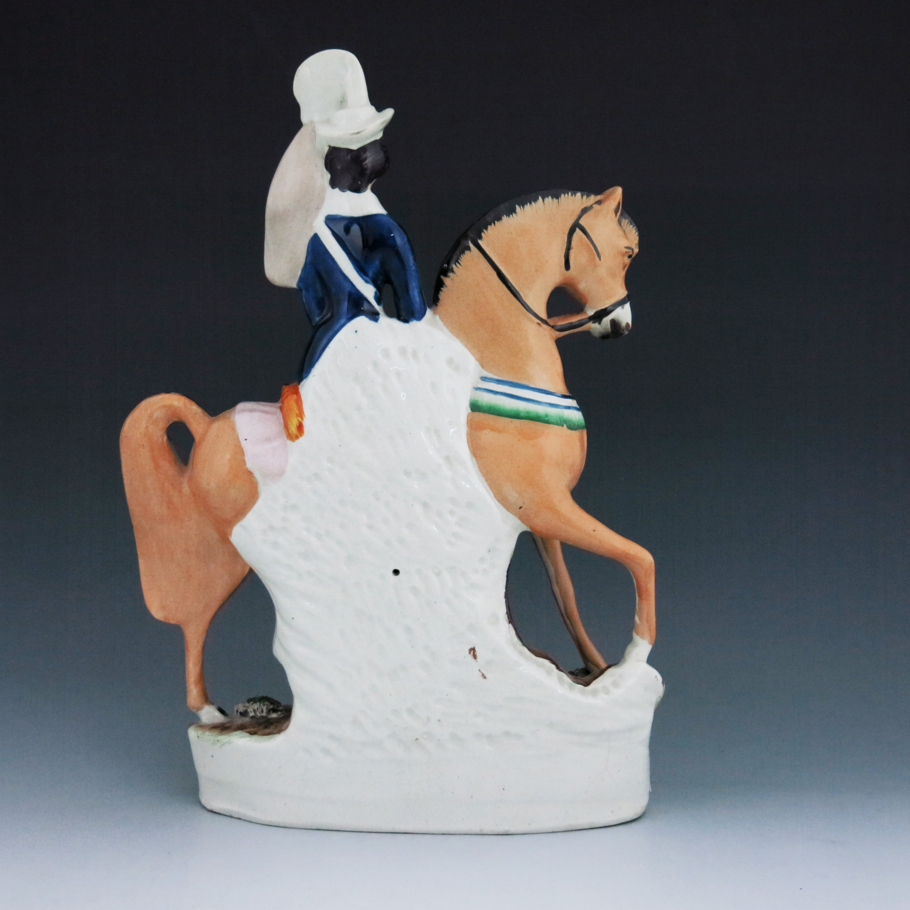 A pair of Staffordshire equestrian figures of Prince Frederick William of Prussia, and Victoria, Pri - Image 6 of 7