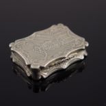 A Victorian silver vinaigrette, Nathaniel Mills, Birmingham 1845