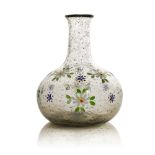 A 19th century Bohemian enamelled, aventurine glass carafe