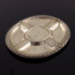 Christopher Lawrence, a Modernist silver commemorative dish, London 1994