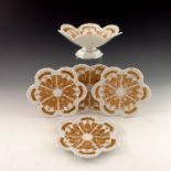 An early 20th century Meissen part dessert set,