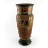 A Doulton Lambeth stoneware umbrella stand, impressed foliage pattern, impressed marks, circa