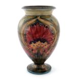William Moorcroft, a Cornflower pedestal vase