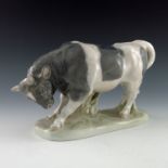 Knud Khyn for Royal Copenhagen, a figure of standing bull