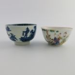 A Worcester blue and white tea bowl