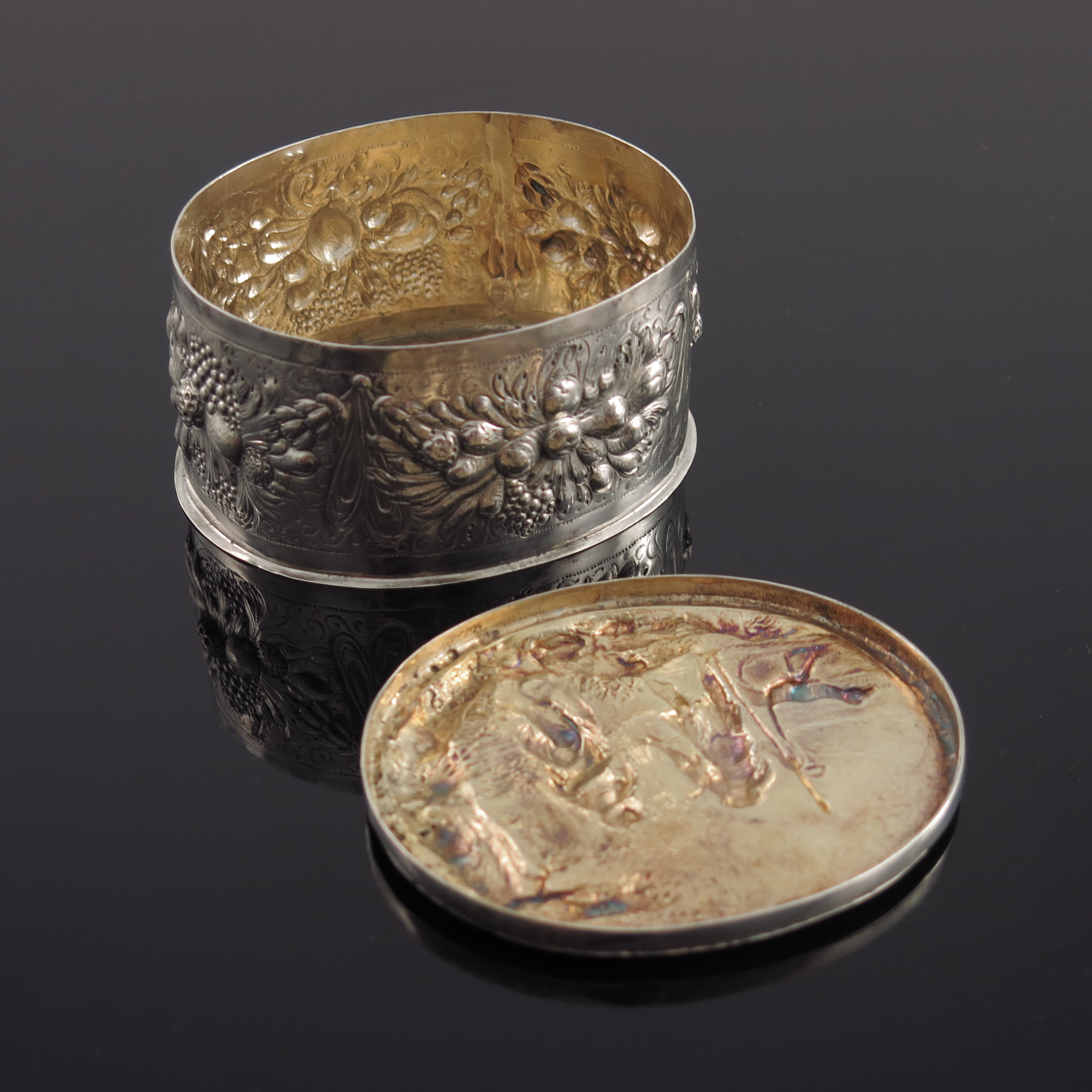 A 17th century German silver box, WP, Konigsberg 1685 - Image 4 of 5