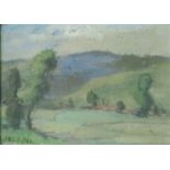 Hylton-Hylton (British, 20th Century), landscape study, signed l.l., oil on panel, 15 by 21cm,