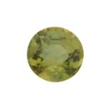 A natural green sapphire