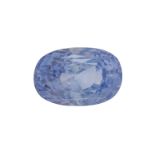 An unheated Sri Lankan cushion-shape sapphire