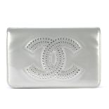 Chanel, a silver patent leather Strass Wallet On Chain handbag