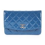 Chanel, a blue patent leather Wallet On Chain handbag