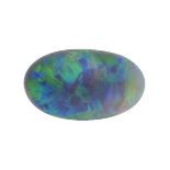 A loose black opal cabochon