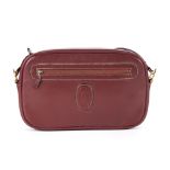 Cartier, a vintage Bordeaux leather camera bag